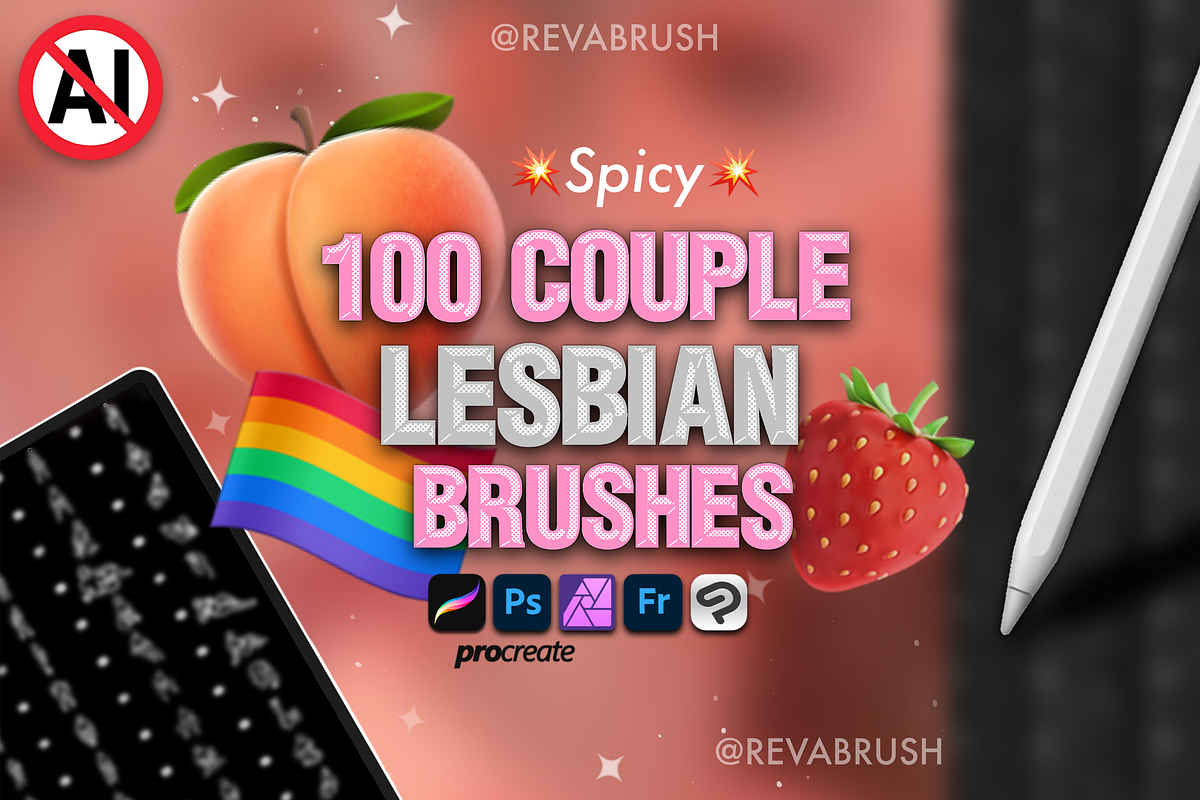 Procreate Couple Love Pose brushes, a Brush Add-On by Revabrush (Photo 1 of 4)