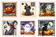 Halloween Postage Stamp Clipart, an Illustration by CreationArt (Thumbnail 2 of 5)
