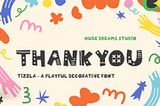 Tizzla – Cute Deco Sans Serif Font, a Symbol Font by Huge Dream Studio (Thumbnail 8 of 8)