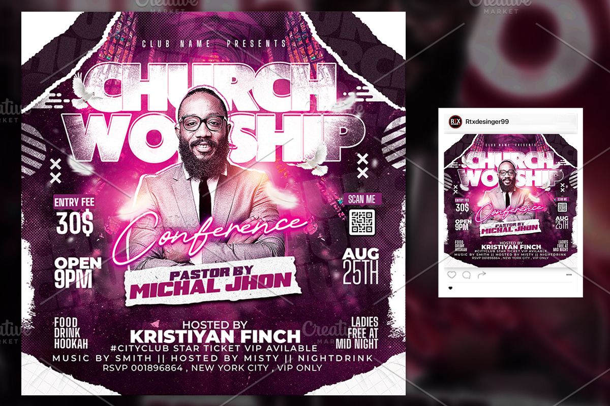 Church Flyer Template, a Flyer Template by RTXdesinger99 (Photo 2 of 3)