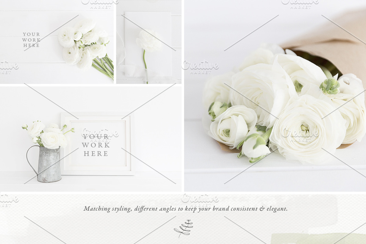 The White Floral mockup bundle, a Product Mockup by White Hart Co. (Photo 2 of 5)