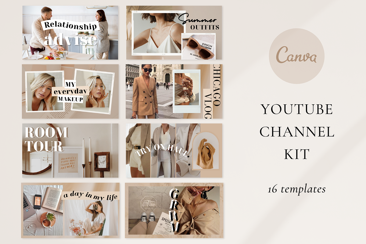 Brown YouTube Channel Branding Kit, a Social Media Template by ShopRShop (Photo 1 of 6)