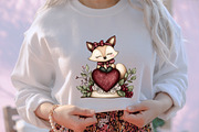 Valentine Woodland Animal Clipart, an Illustration by designcity5 (Thumbnail 4 of 5)