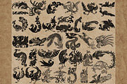 Phoenix stamps for Procreate, a Brush Add-On by TheWhiteCatLab (Thumbnail 4 of 6)