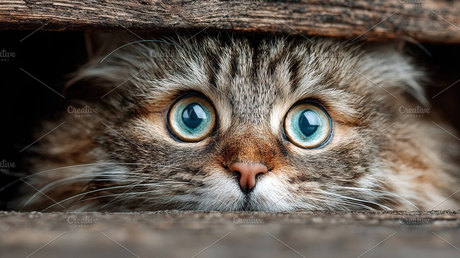 Curious Cat Peeking, an Animal Photo by Ales Munt