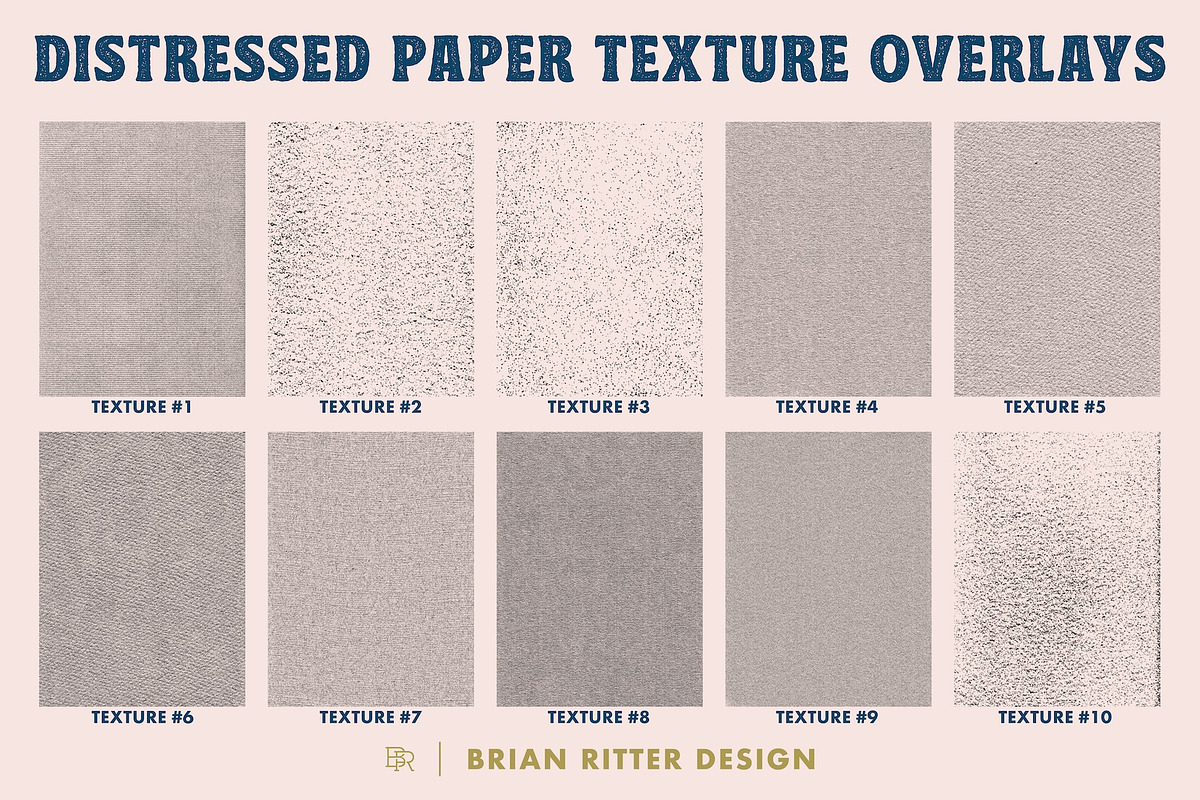 Distressed Paper Texture Overlays, a Texture Graphic by Brian Ritter Design (Photo 7 of 14)