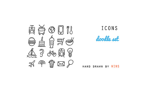 Icons. Doodle Set