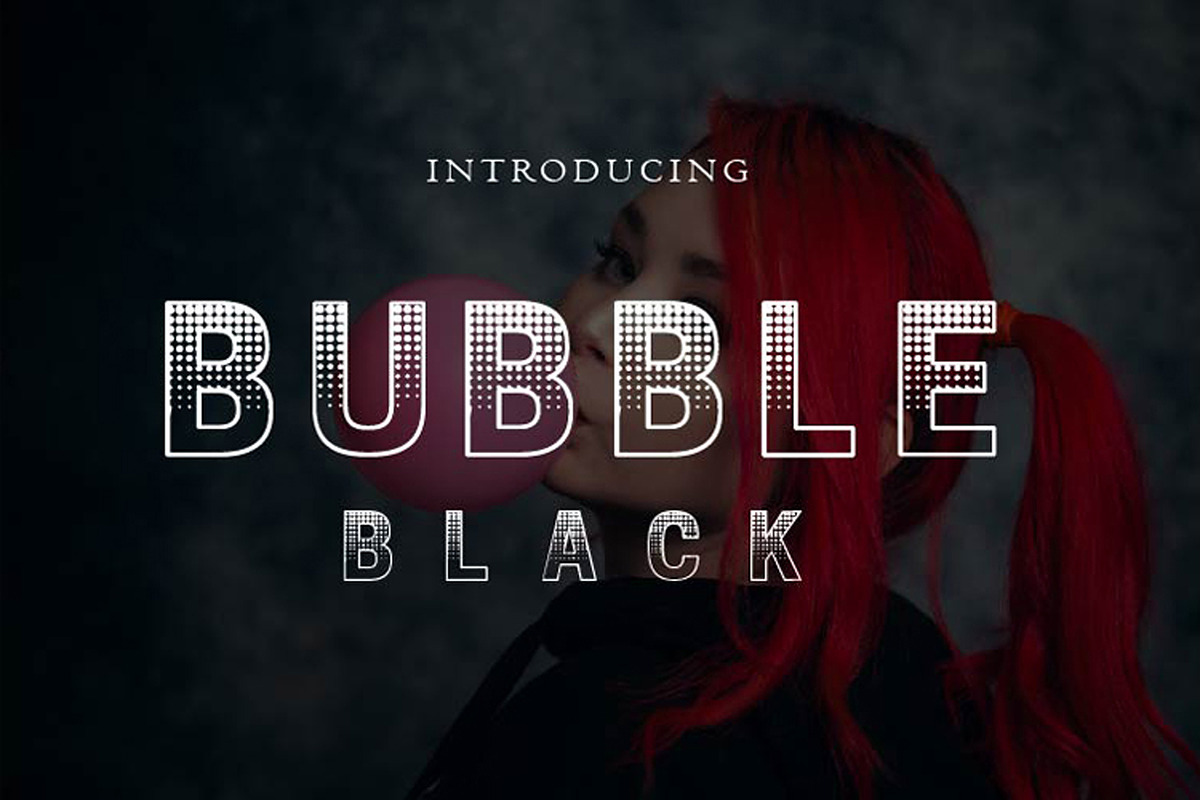 Bubble Black, a Sans Serif Font by edcreative (Photo 1 of 7)