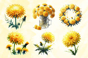 Watercolor Dandelion Clipart, a Work Illustration by Dream Creation (Thumbnail 2 of 5)
