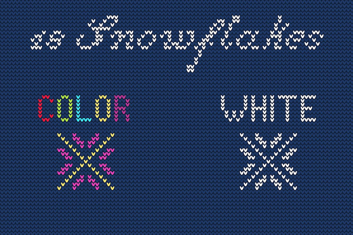 Christmas Knitted Big Elements Set, a Texture Illustration by Katyr (Photo 3 of 6)