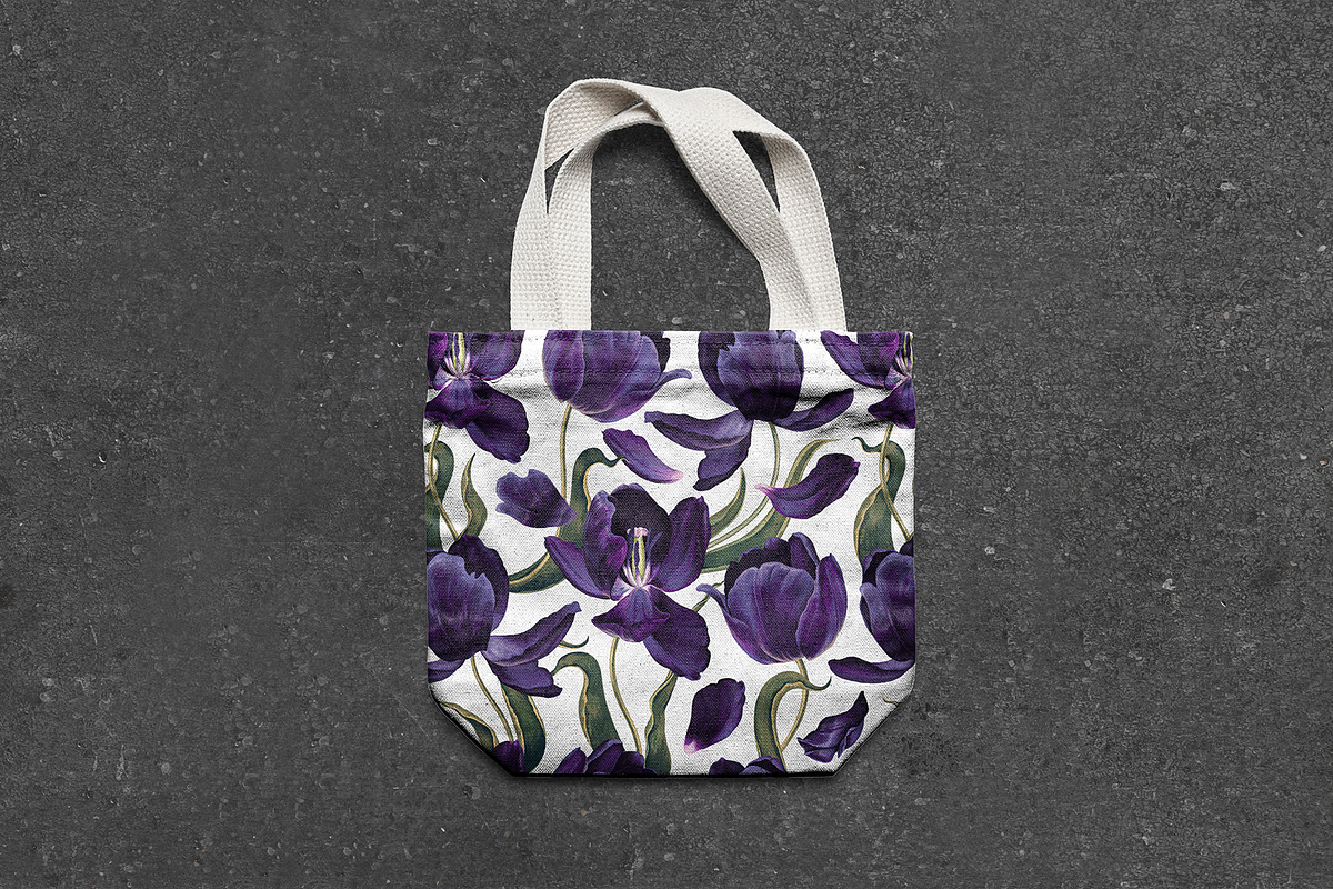 Black Tulips Seamless Pattern, a Pattern Graphic by MarynaPetrovska (Photo 19 of 19)