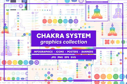 CHAKRA SYSTEM graphics collection, a Healthcare Illustration by LiiaLonn Studio