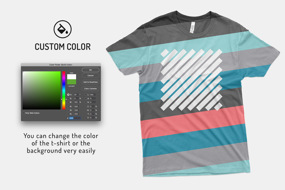 Mens Short Sleeve T-shirt Mockups, a Shirt Mockup by GraphicHero (Photo 3 of 6)