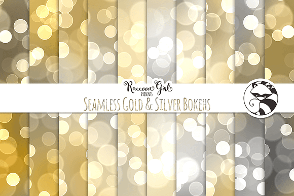 Seamless Gold & Silver Bokehs preview 4