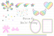 Unicorn Faces Silver Clipart,Pattern, an Illustration by Mia's Graphic Design (Thumbnail 6 of 10)