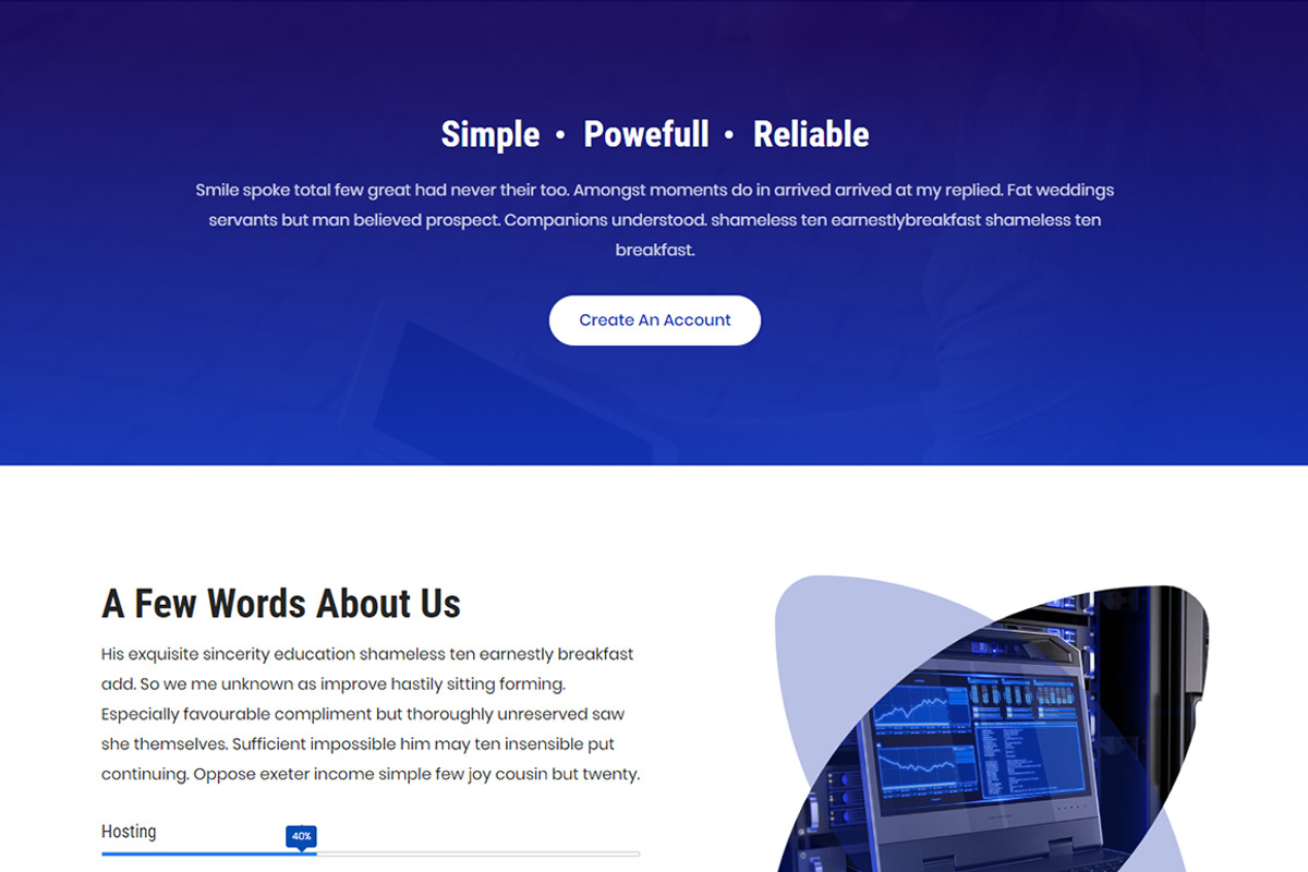 HostZa - Hosting Business Template, a HTML Template by THESOFTKING (Photo 3 of 3)