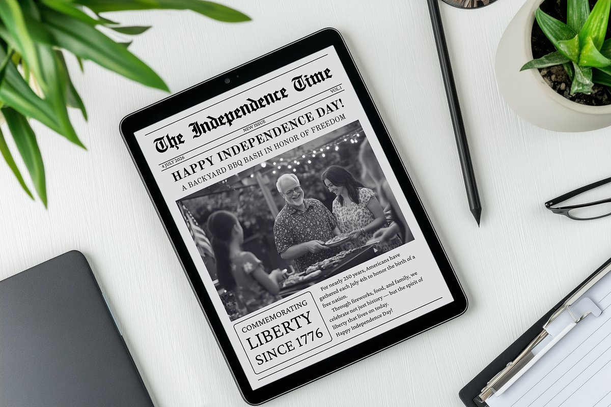 Newspaper Independence Day Invitatio, an Invitation Template by ZoloDesignHub (Photo 8 of 10)