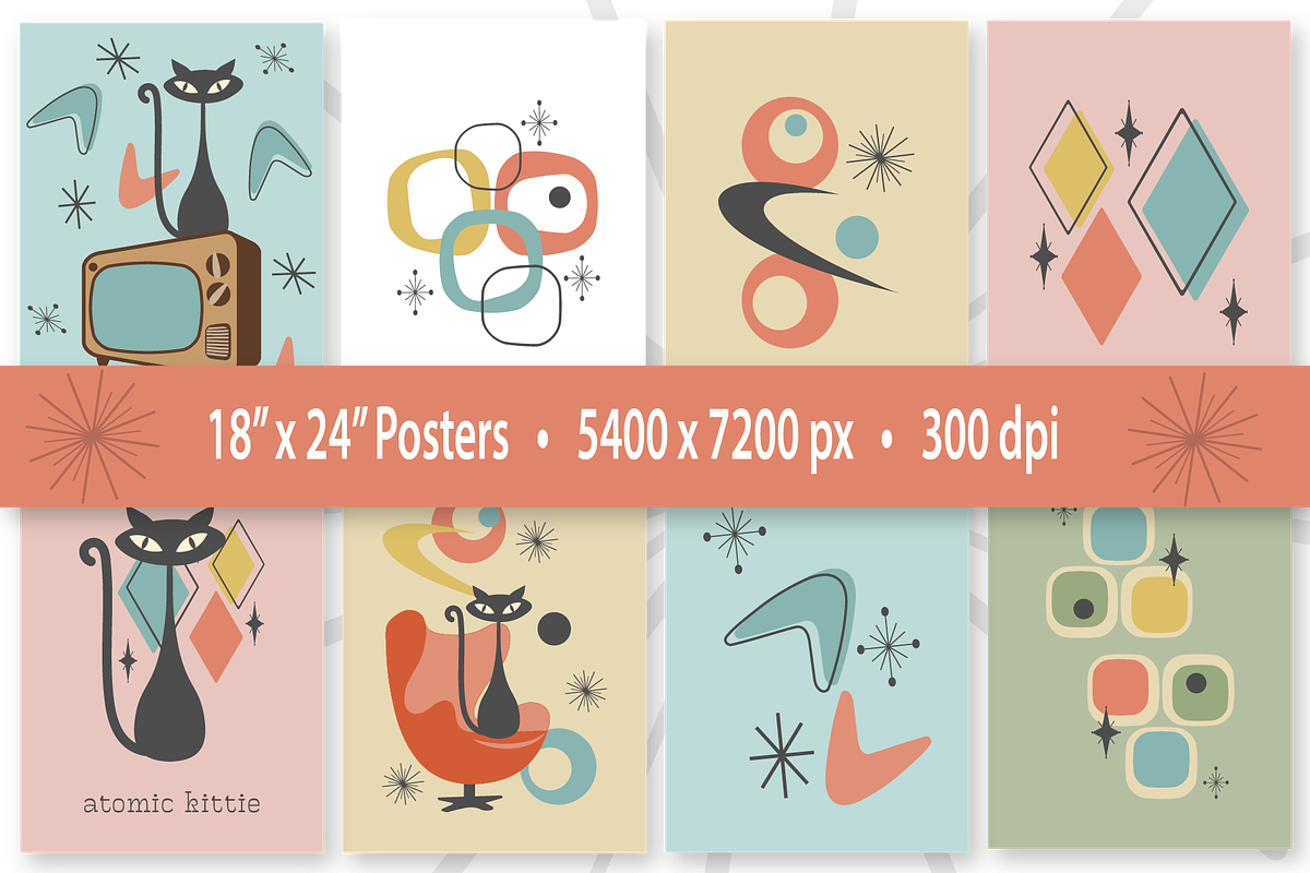 Mid Century Design Kit Bundle, a Pattern Graphic by Blynn Pippen (Photo 3 of 9)