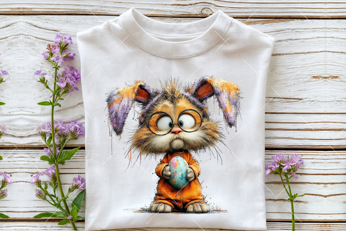 Quirky Easter Cat Clipart, an Illustration by OK Design (Photo 6 of 6)