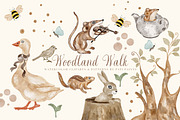 Woodland Walk Nursery Animals Set, an Animal Illustration by Pati Paints (Thumbnail 1 of 5)