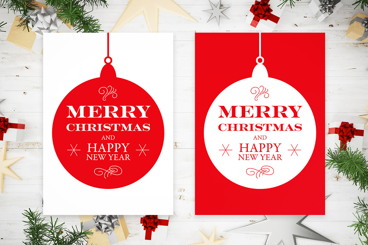 Christmas Tree Ball Postcards, a Print Template by McLittle Stock (Photo 1 of 3)