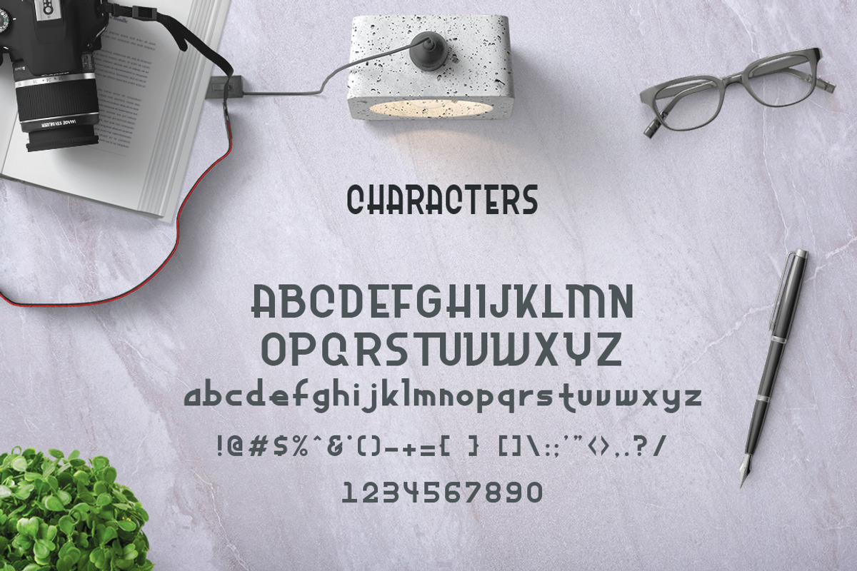 Desmodus - Geometric Typeface preview 2