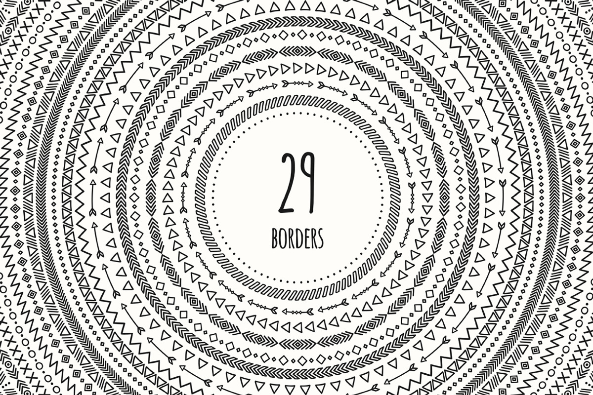 Line Doodle Brushes. Hand Borders., an Illustration by Krolja (Photo 1 of 4)