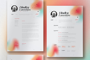 Clean & Elegant Resume with Gradient, a Resume Template by wavebreak