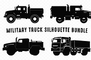 Military Truck Black Silhouettes set, an Object Illustration by Gfx Expert Team (Thumbnail 3 of 3)