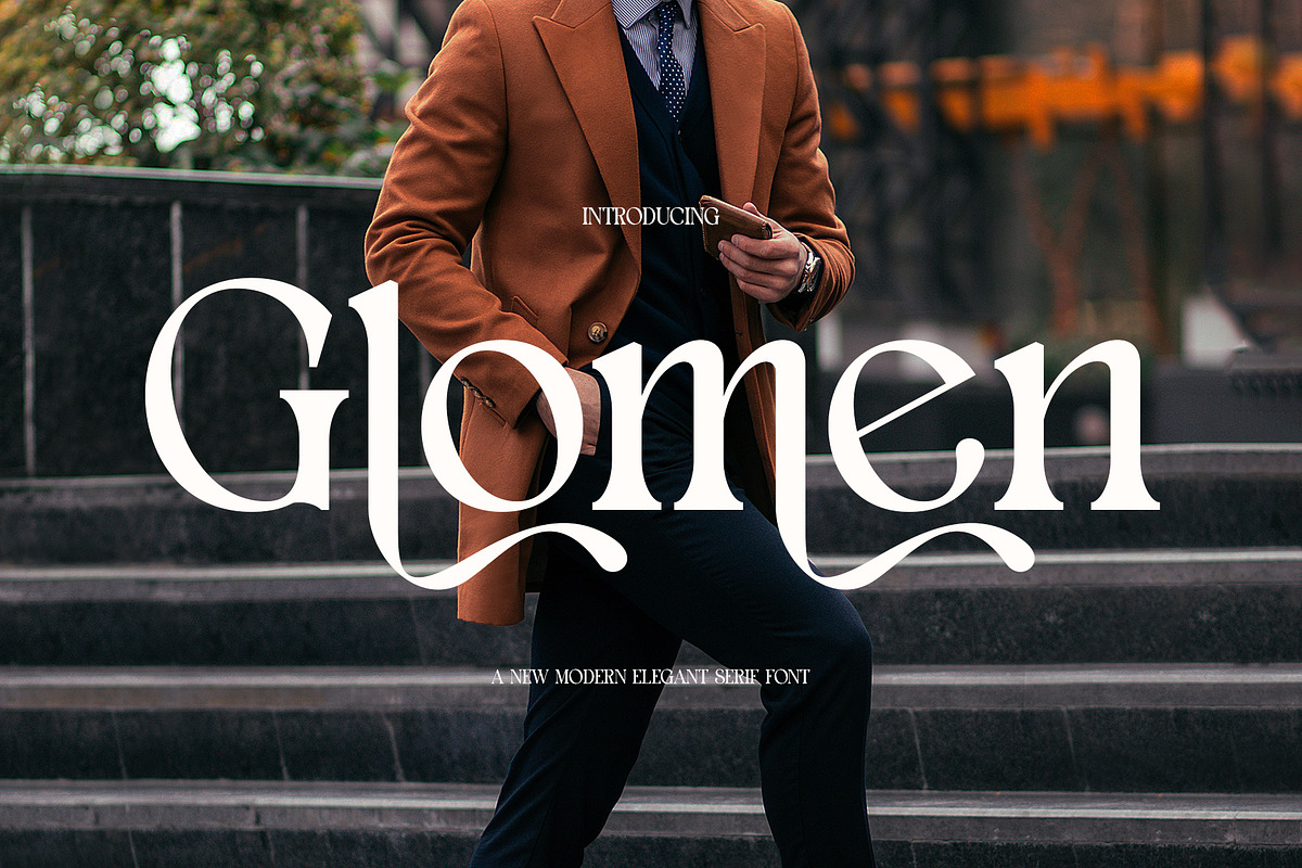 Glomen Modern Elegant Serif, a Serif Font by Alfinart (Photo 1 of 11)