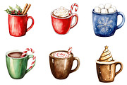 Christmas Hot Cocoa & Coffee Mugs, an Illustration by DreamArtGraphic (Thumbnail 4 of 5)