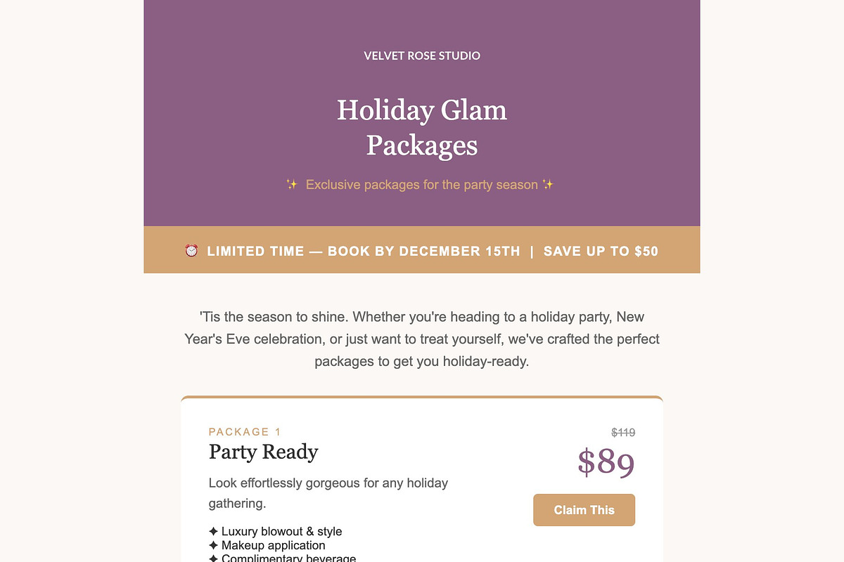 Beauty Email Kit — 4 Emails, an Email Template by Art Club (Photo 4 of 5)