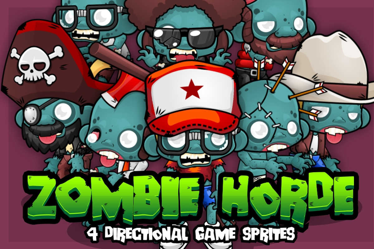 Zombie Horde - Game Sprites, an Illustration by pzUH (Photo 1 of 7)