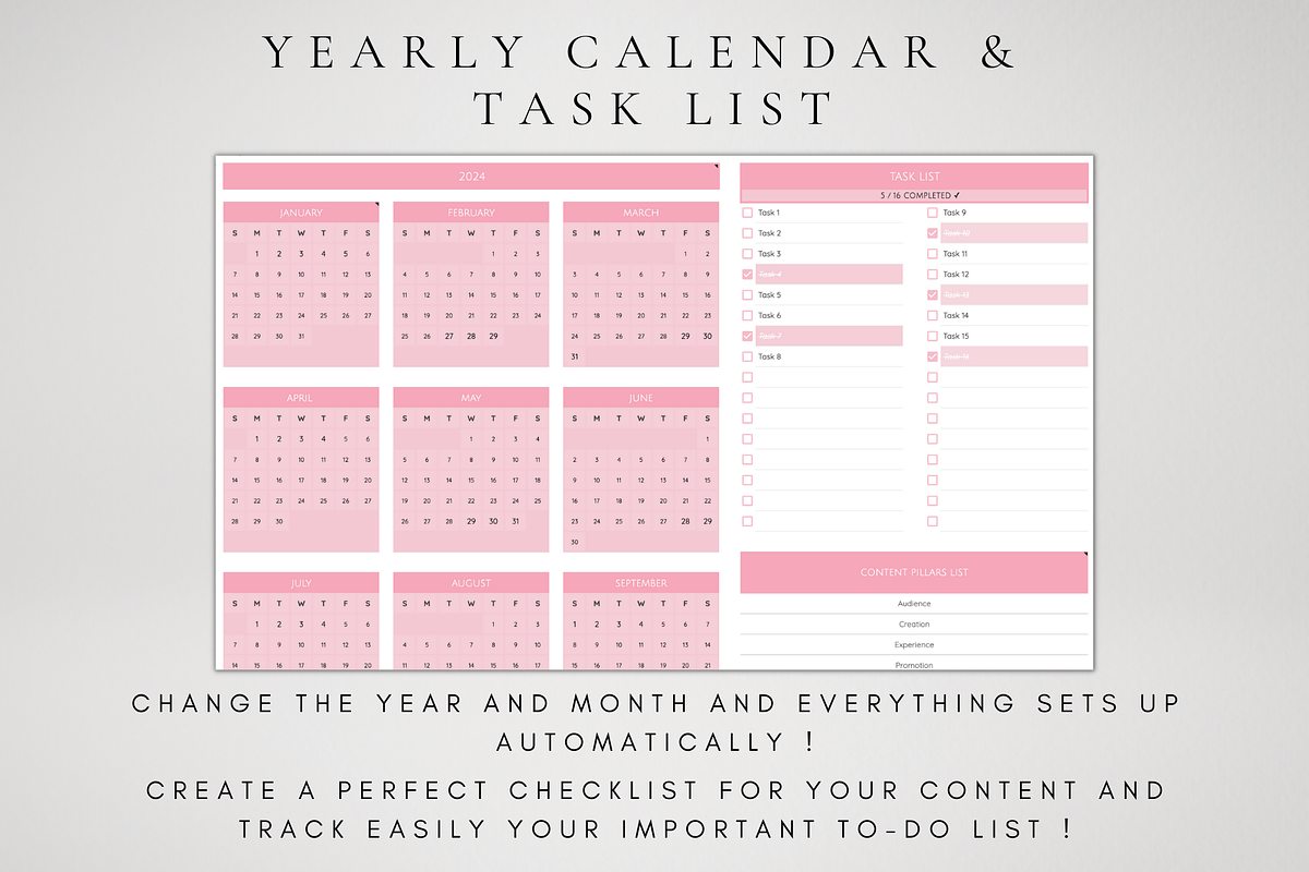 Google Sheets Social Media Planner, a Templates & Theme by BRANDcontent (Photo 5 of 9)
