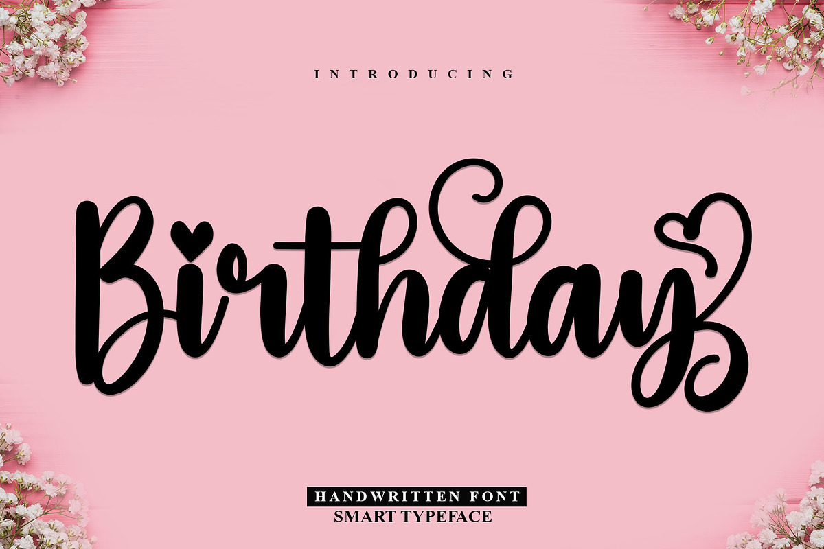 Birthday, a Script Font by FreshTypeINK (Photo 1 of 8)