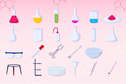 Laboratory Equipment Vector Bundle, an Object Graphic by Artnivora.Std (Thumbnail 2 of 3)