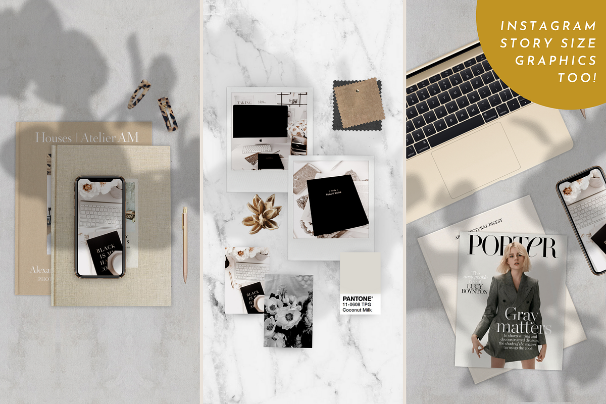 Modern Neutrals Scene Creator Mockup, a Books & Magazine Mockup by Girl Boss Stock (Photo 4 of 10)