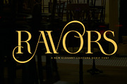 RAVORS Elegant Ligature Serif, a Serif Font by Alfinart (Thumbnail 1 of 8)