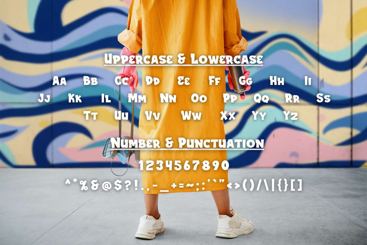 Hanupis | Graffiti Font, a Sans Serif Font by filosovis (Photo 2 of 5)