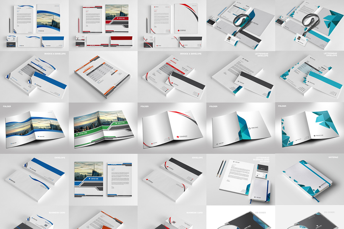 50 Corporate Identities Bundle, a Stationery Template by CodeGrape (Photo 2 of 7)