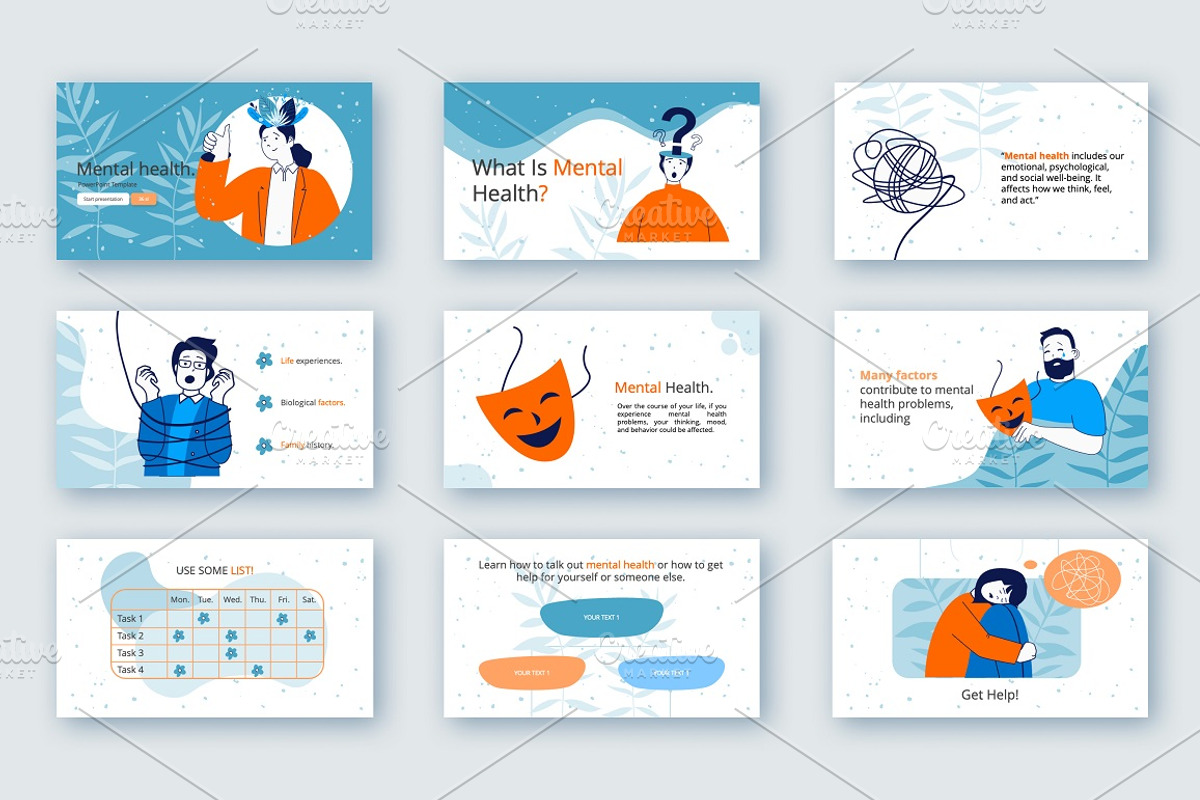 Health Powerpoint Illustration, a Presentation Template by alexdndz