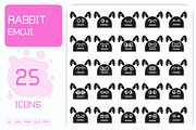 Angry and Nervous Rabbit Emojis, an Animal Illustration by Designfour (Thumbnail 1 of 7)