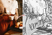 (50% off) Sketch Oil Paint Action, an Action Add-On by Linspace (Thumbnail 1 of 10)