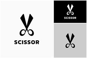 Scissor Haircut Barber Flat Logo, a Branding & Logo Template by ika trisiana