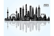 Asia skyline, an Illustration by LisaKolbasa (Thumbnail 2 of 2)