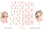 Enchanted Fairy Watercolor Clipart, an Illustration by MockupWizard (Thumbnail 2 of 6)