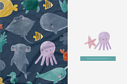 Big sea adventure - watercolor set, an Animal Illustration by Cute And Wild (Thumbnail 4 of 7)