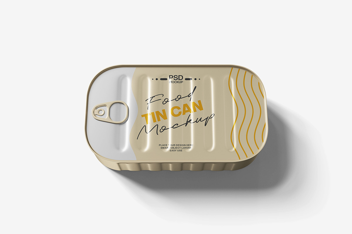 Food Tin Can Mockup, a Packaging Mockup by Indah (Photo 6 of 6)