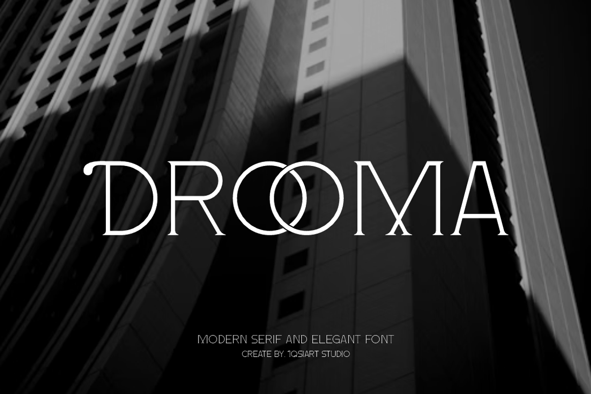 Drooma - Thin Sans Font, a Sans Serif Font by Iqsiart Studio (Photo 1 of 6)