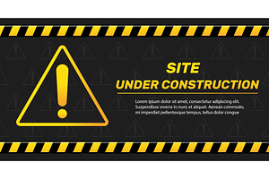 Website page with warning site is, a Technology Illustration by Vectorbuum